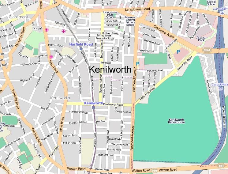 ਨਕਸ਼ਾ ਦੇ kenilworth ਕੇਪ ਟਾਉਨ