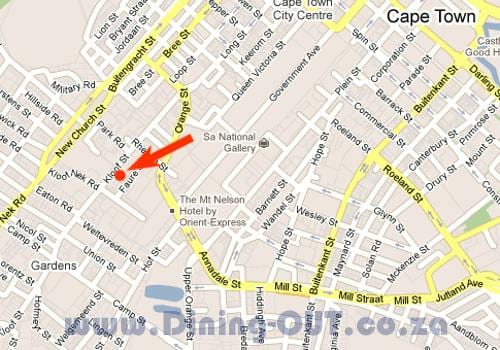 ਨਕਸ਼ਾ ਦੇ kloof ਗਲੀ ਕੇਪ ਟਾਉਨ