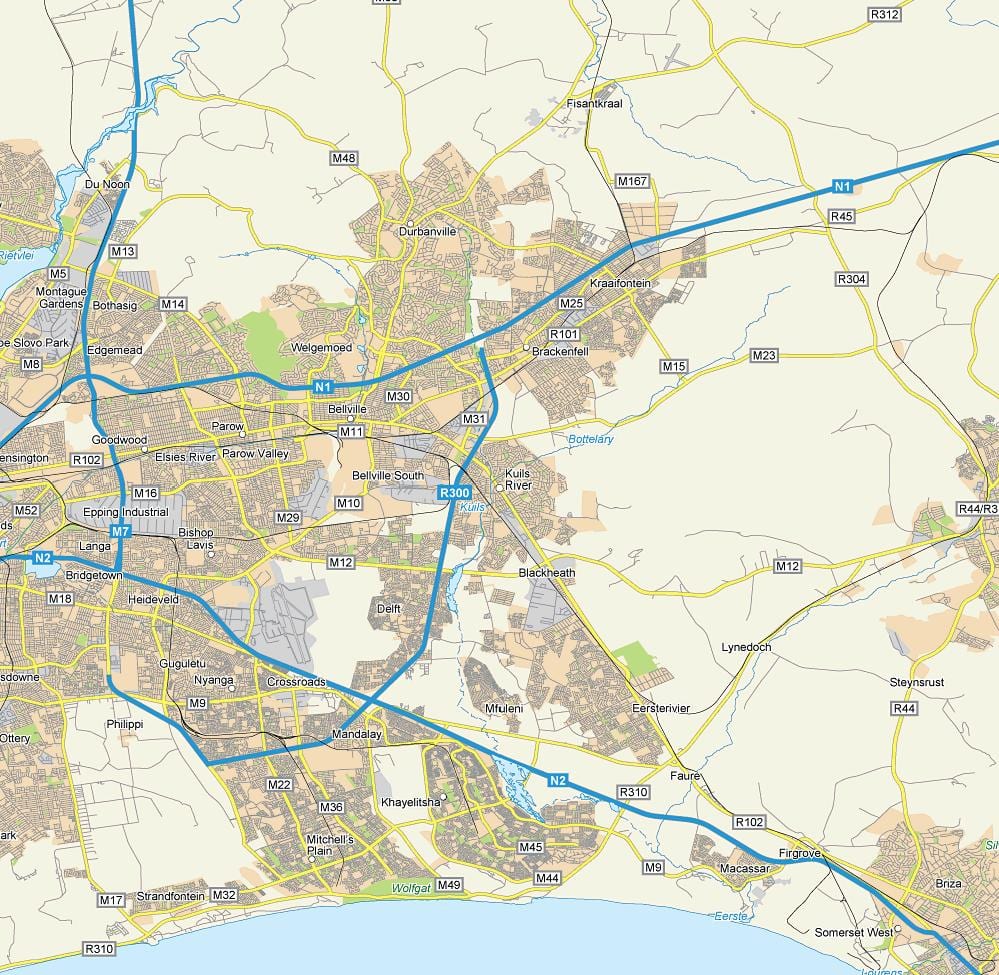 ਨਕਸ਼ਾ ਦੇ kuilsriver ਕੇਪ ਟਾਉਨ