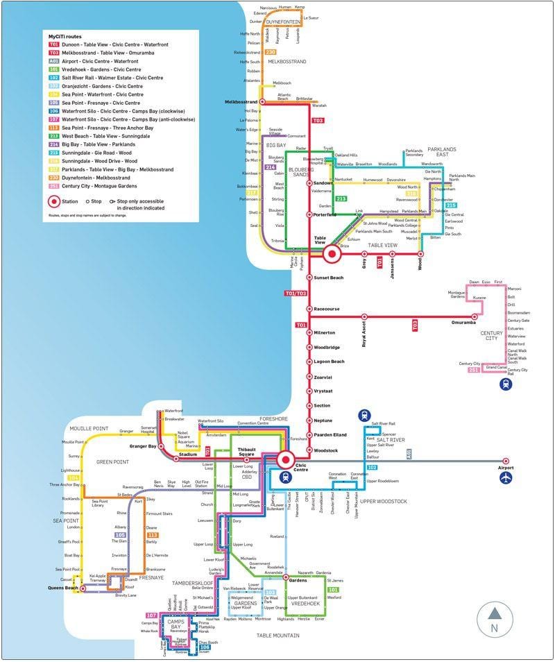 myciti ਬੱਸ ਰਸਤਾ ਦਾ ਨਕਸ਼ਾ