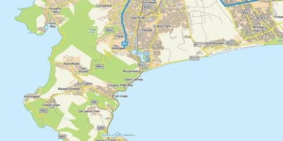 ਨਕਸ਼ਾ ਦੇ muizenberg ਕੇਪ ਟਾਉਨ