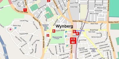  ਨਕਸ਼ਾ ਦੇ wynberg ਕੇਪ ਟਾਉਨ