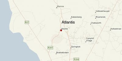 ਨਕਸ਼ਾ ਦੇ atlantis ਕੇਪ ਟਾਉਨ 