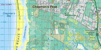 ਨਕਸ਼ਾ ਦੇ noordhoek ਕੇਪ ਟਾਉਨ