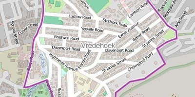 ਨਕਸ਼ਾ ਦੇ vredehoek ਕੇਪ ਟਾਉਨ